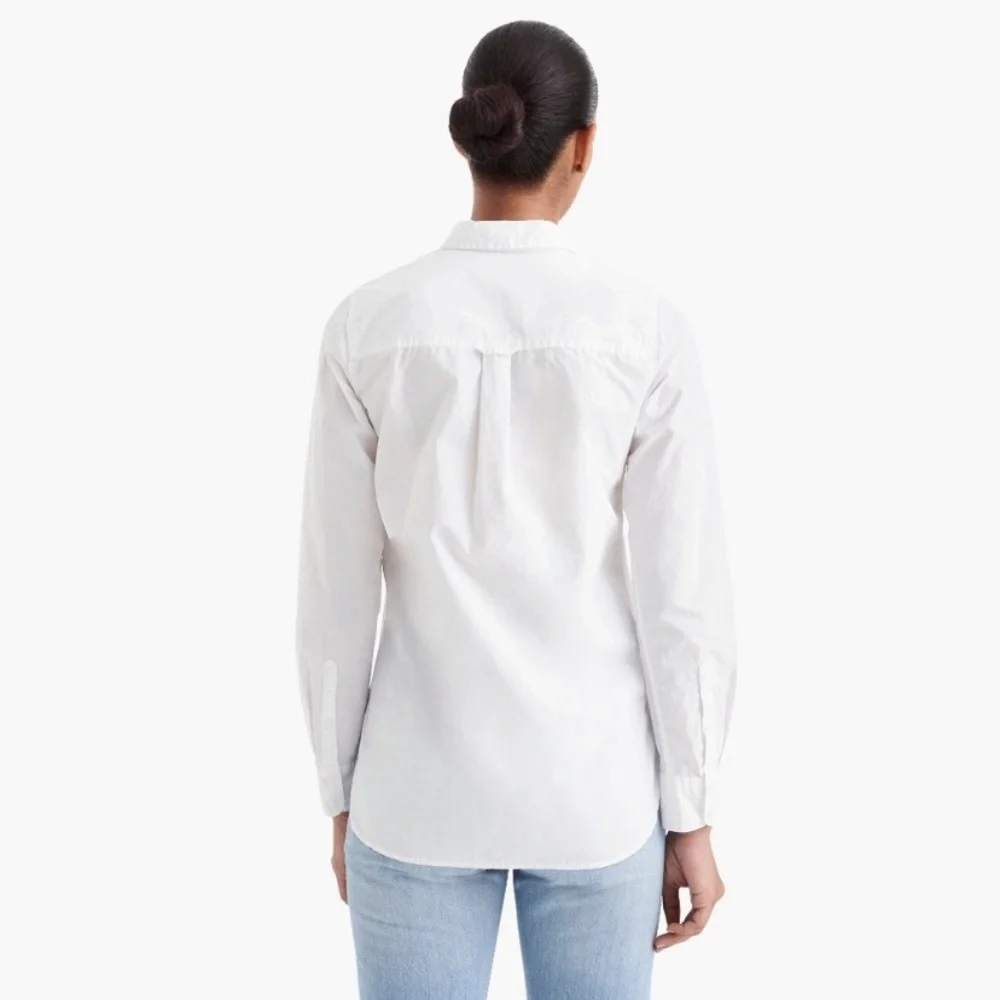 NWT J. Crew Classic Fit Boy Cut Cotton Poplin Button-down Business Casual Shirt - Picture 4 of 6